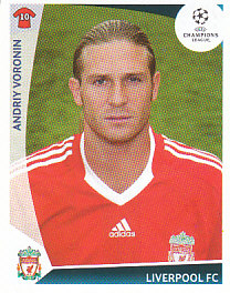 Andriy Voronin Liverpool samolepka UEFA Champions League 2009/10 #290